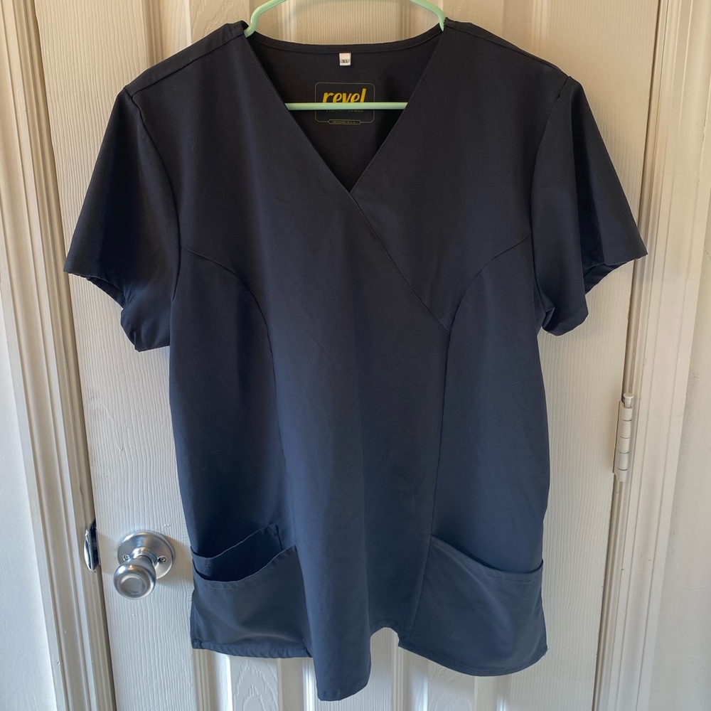 Dark gray scrub top